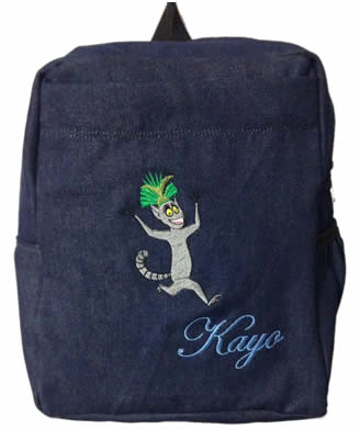 King Julian Denim Bag with name print