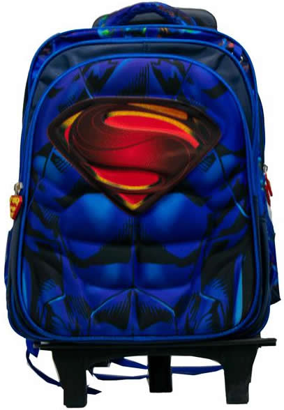 Superman Removable 3in1 Trolley Bag Blue Theme