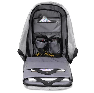 Anti Theft Design Backpacks Grey