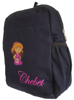  Dora Denim bag with name print