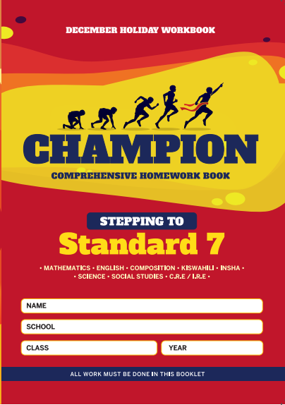 Stepping to Std 7 Champion Homework Book Std6 December