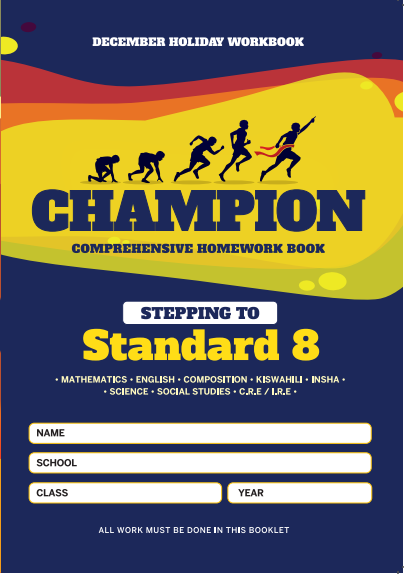 Stepping to Std8 Champion Homework  Std7 December