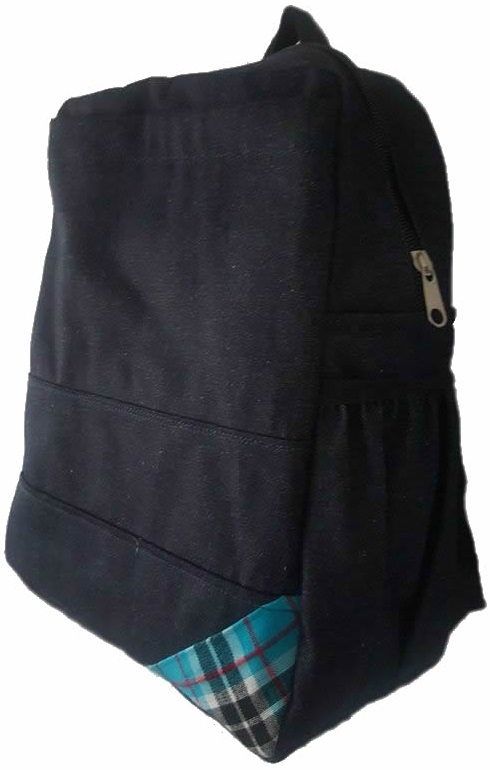  Denim Bag with blue african corner