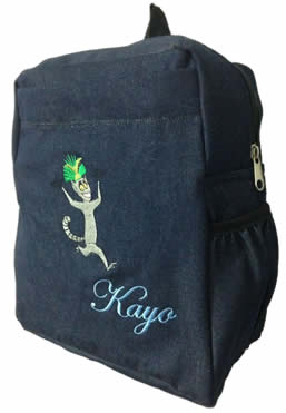 King Julian Denim Bag with name print