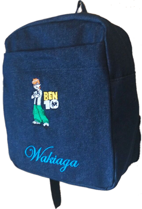 Ben 10 Denim Bag with name print