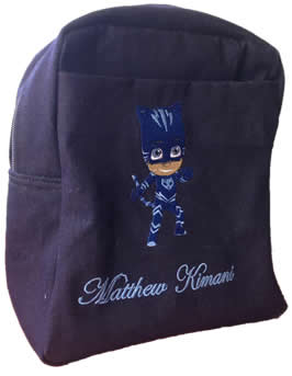  Blue Pj Mask Denim Bag With Name Print