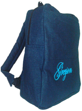  Light Blue Denim bag with name print