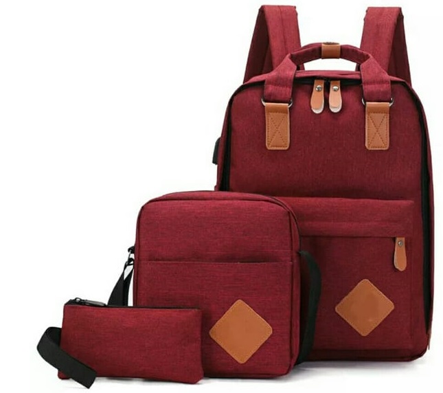  Backpack 3in1 Maroon Type E