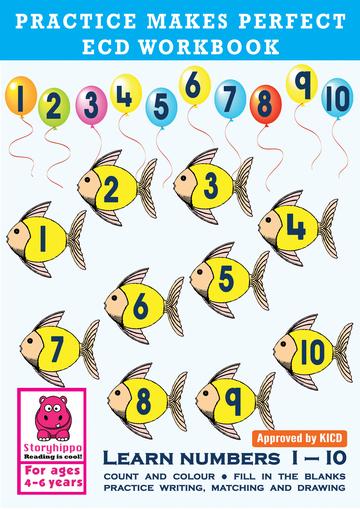 Practice ECD Workbook Learn Numbers 1-10