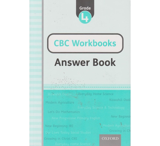 Oxford CBC Workbooks Answer Book Grade 4