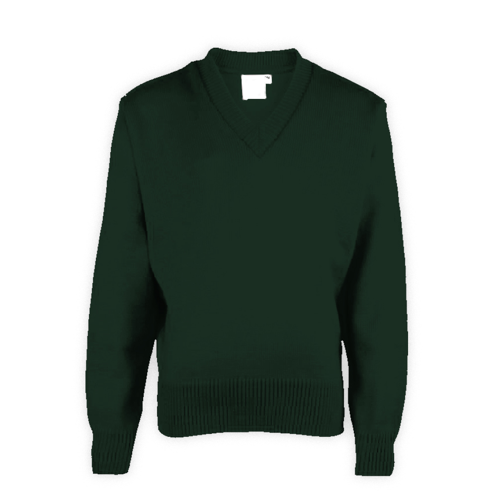  Dark Green Plain School Sweaters