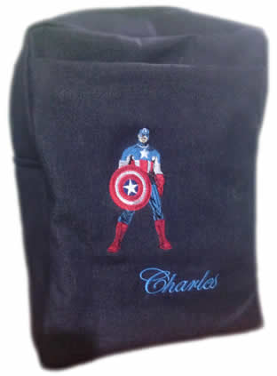 Captain America Denim Bag With Name