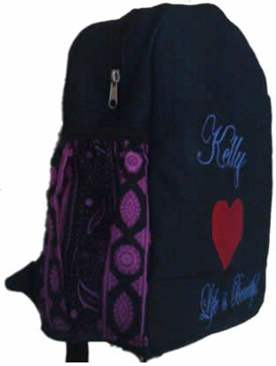 Purple african finishing Denim Bag