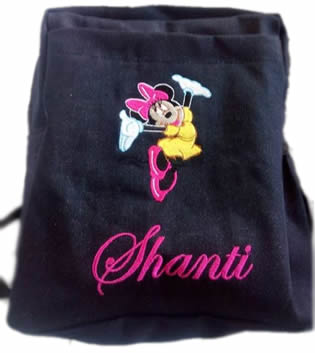 Pink minnie Mouse Denim Bag With Name Print