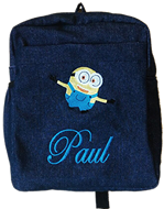 Minion Denim bag with name print