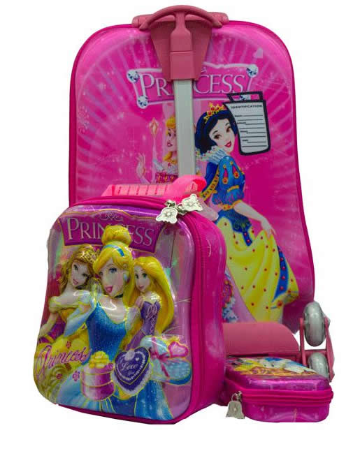 Princess Suitcase Trolley Set 3in1