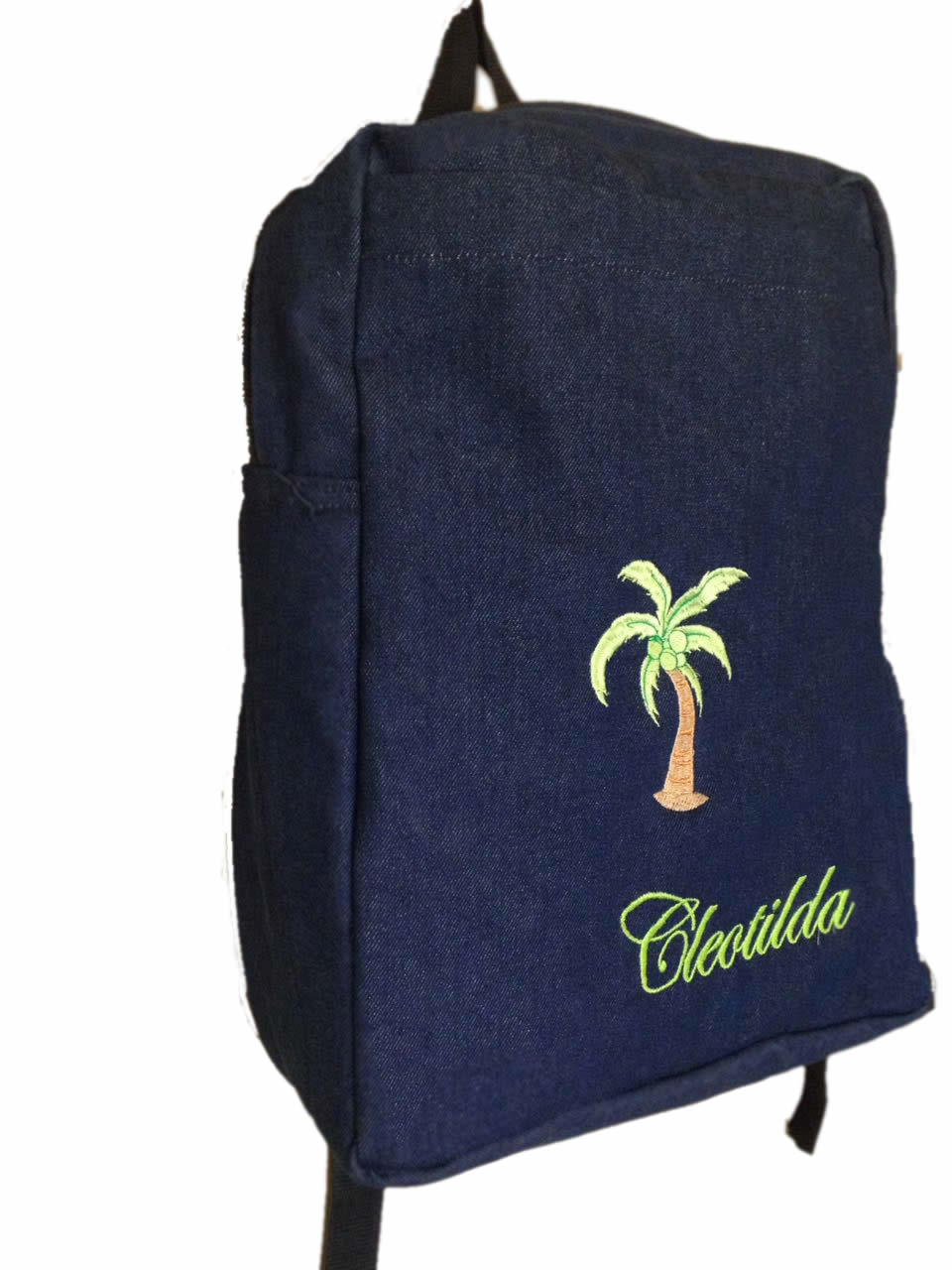  Palm Tree Denim Bag with name print