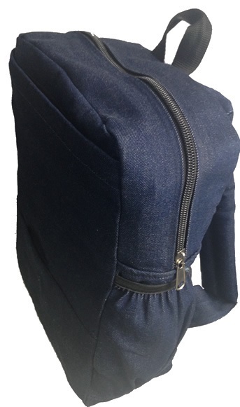  Plain single pad school bag small size denim