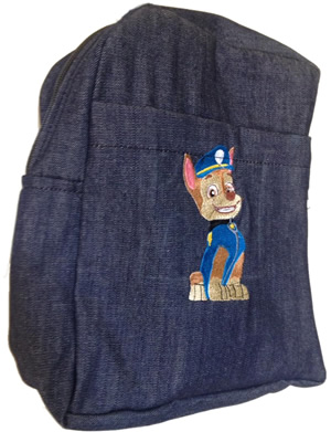 Paw Patrol single pad school bag small size denim