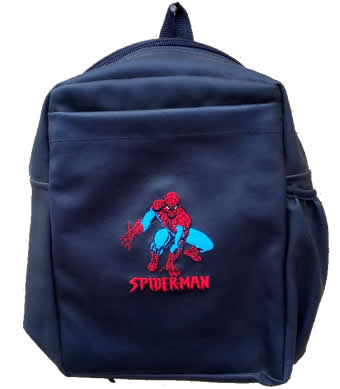  Spiderman Single Pad School Bag Small Size Black Leather