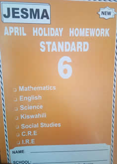 Jesma Holiday Homework STD 6