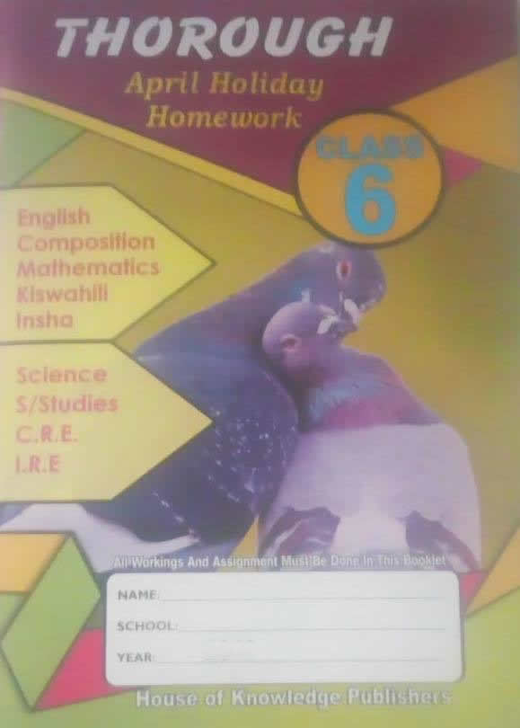 Thorough Holiday Homework Book STD 6