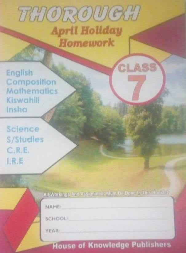  Thorough Holiday Homework Book STD 7