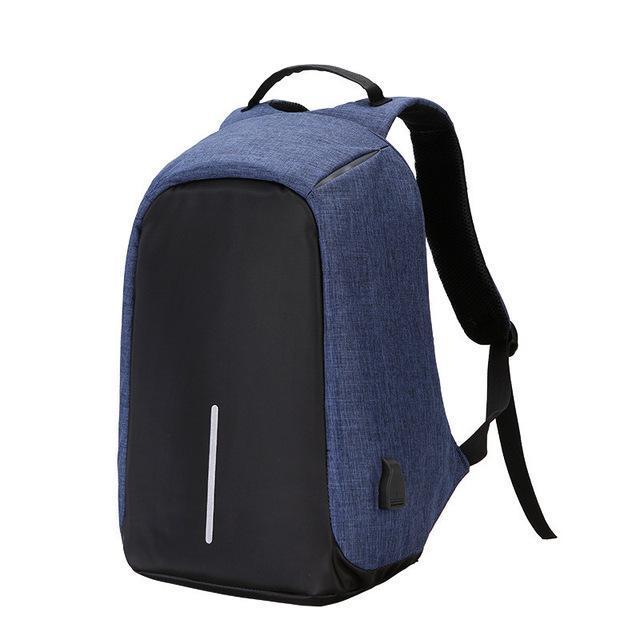 Anti Theft Design Backpacks Navy Blue